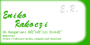 eniko rakoczi business card